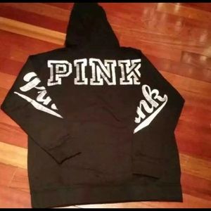 VICTORIA’S SECRET PINK BLING PULLOVER HOODIE LARGE